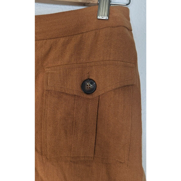 Forever 21 Womens Shorts Medium Brown Woven Pockets Linen Blend Chic Preppy NWT - Picture 4 of 13